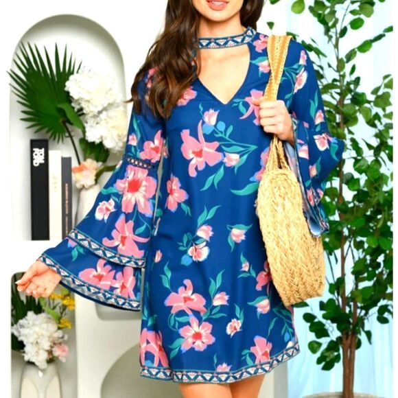 Flying Tomato Dresses & Skirts - Flying tomato long bell sleeve mock neck sleeve, large